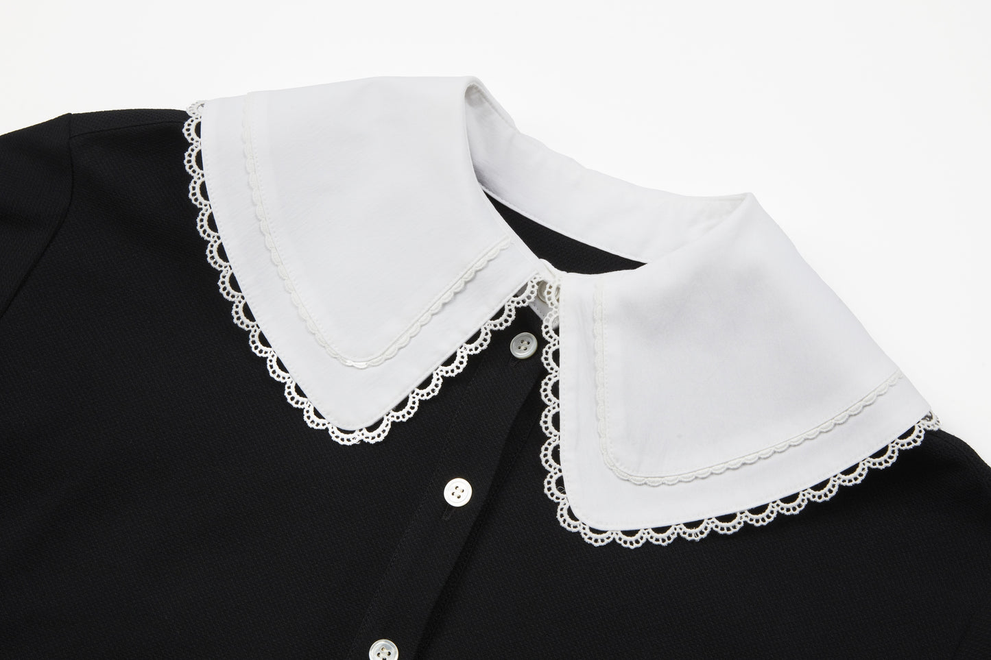 White Frill Collar Polo DressPolissena