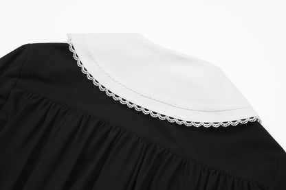 White Frill Collar Polo DressPolissena